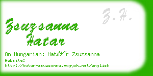 zsuzsanna hatar business card